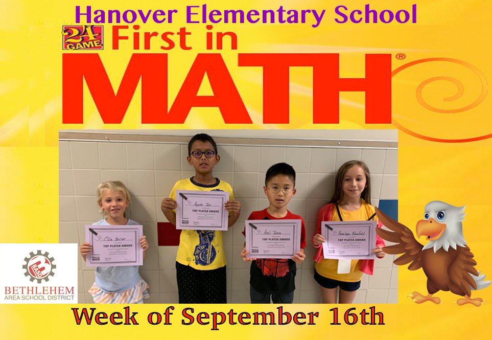 First in Math – Week of September 16th