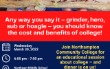 Can I Afford College? Hoagie Night for 8th Grade Families